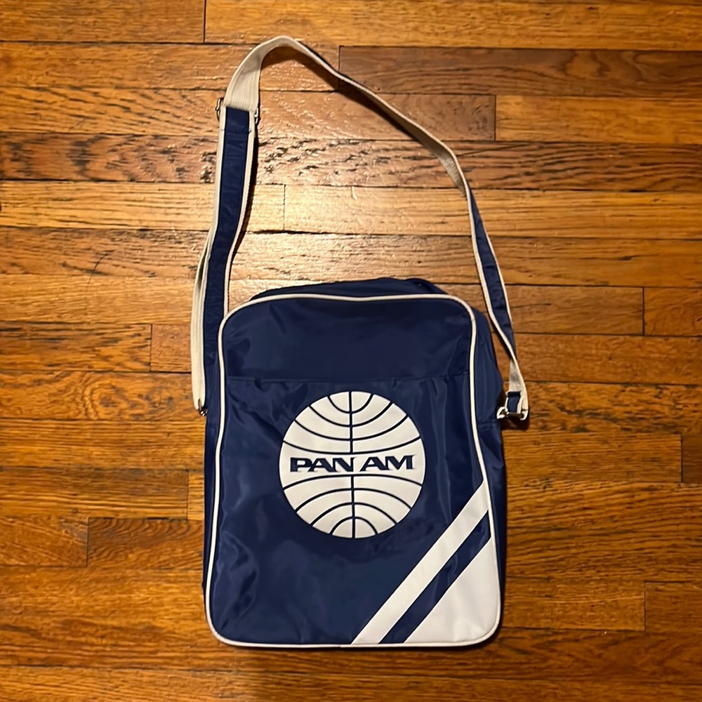 Vintage Pan Am crossbody bag blue nylon